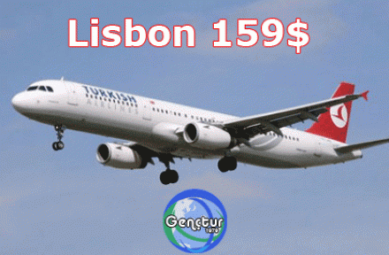 Lisbon'a Uçuş 159 USD