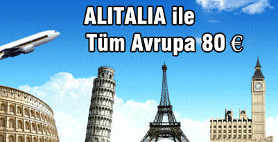 Alitalia’dan 80.-Euro’ya Avrupa